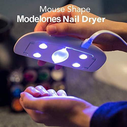 Mini Nail Polish Dryer With LED UV Light (Multicolor)