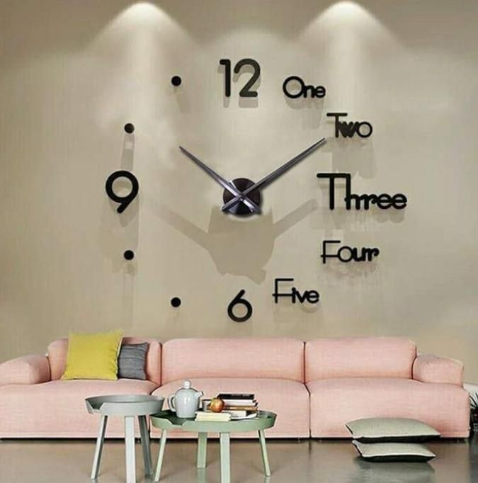 Non-Ticking DIY Wall Clock Sticker