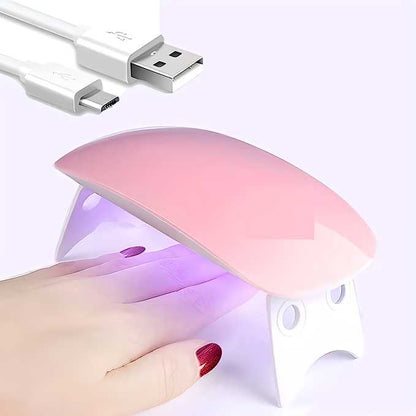 Mini Nail Polish Dryer With LED UV Light (Multicolor)